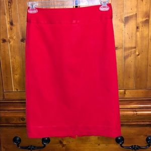 Banana Republic Christmas Red Pencil Skirt Size 2